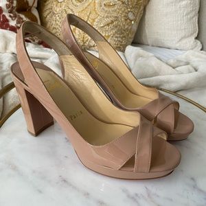 Christian Louboutin Slingback Nude Heels